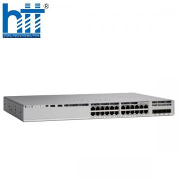 Switch Cisco C9200-24P-A with 24 Port 1GbE, PoE+ 370W, Network Advantage