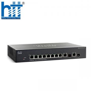 Switch Cisco SF302-08P 8 10/100 PoE Ports 62W 2 Combo mini-GBIC